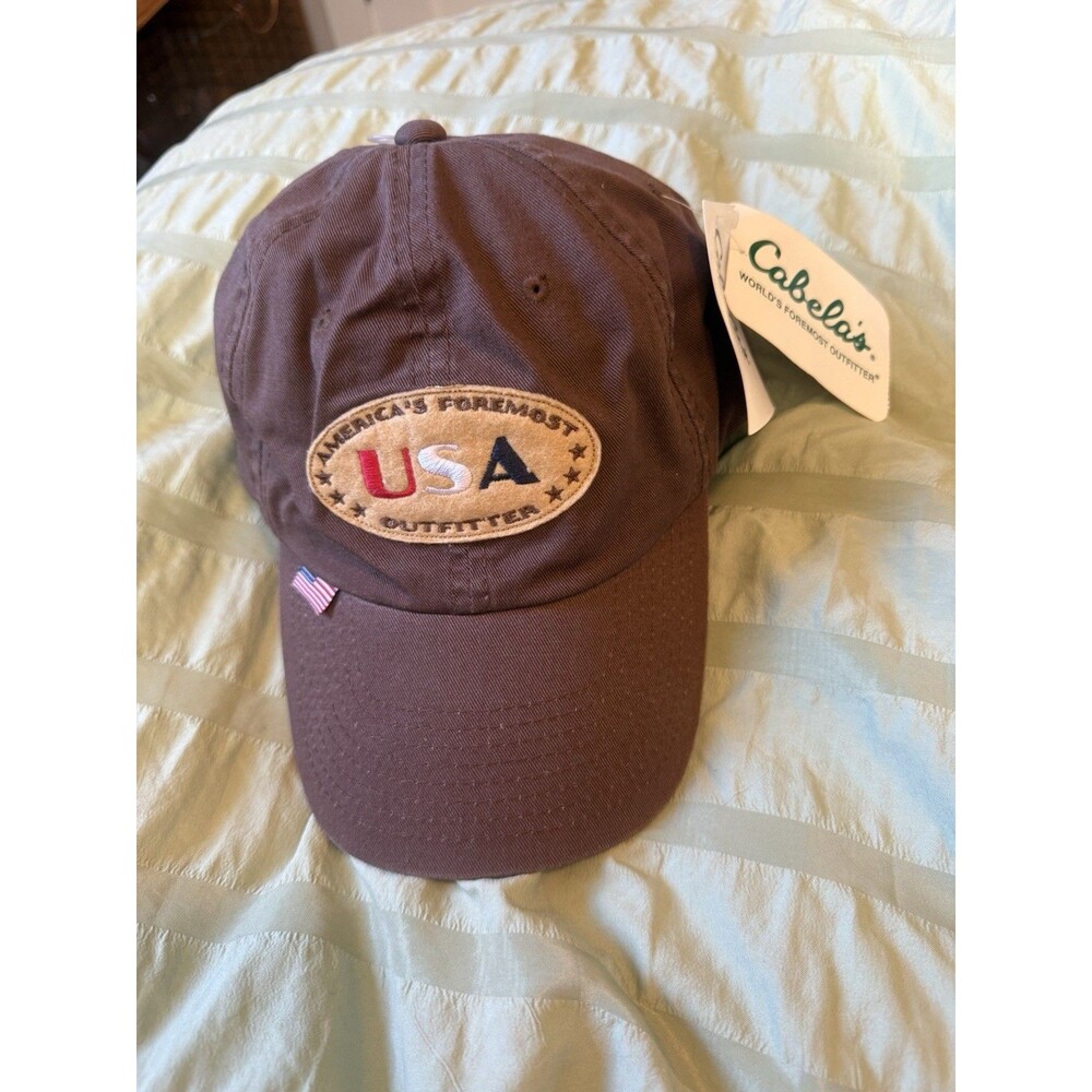 Cabela’s Sporting Goods Outdoor Outfitters Ball Cap Adjustable Brown Hat 0081